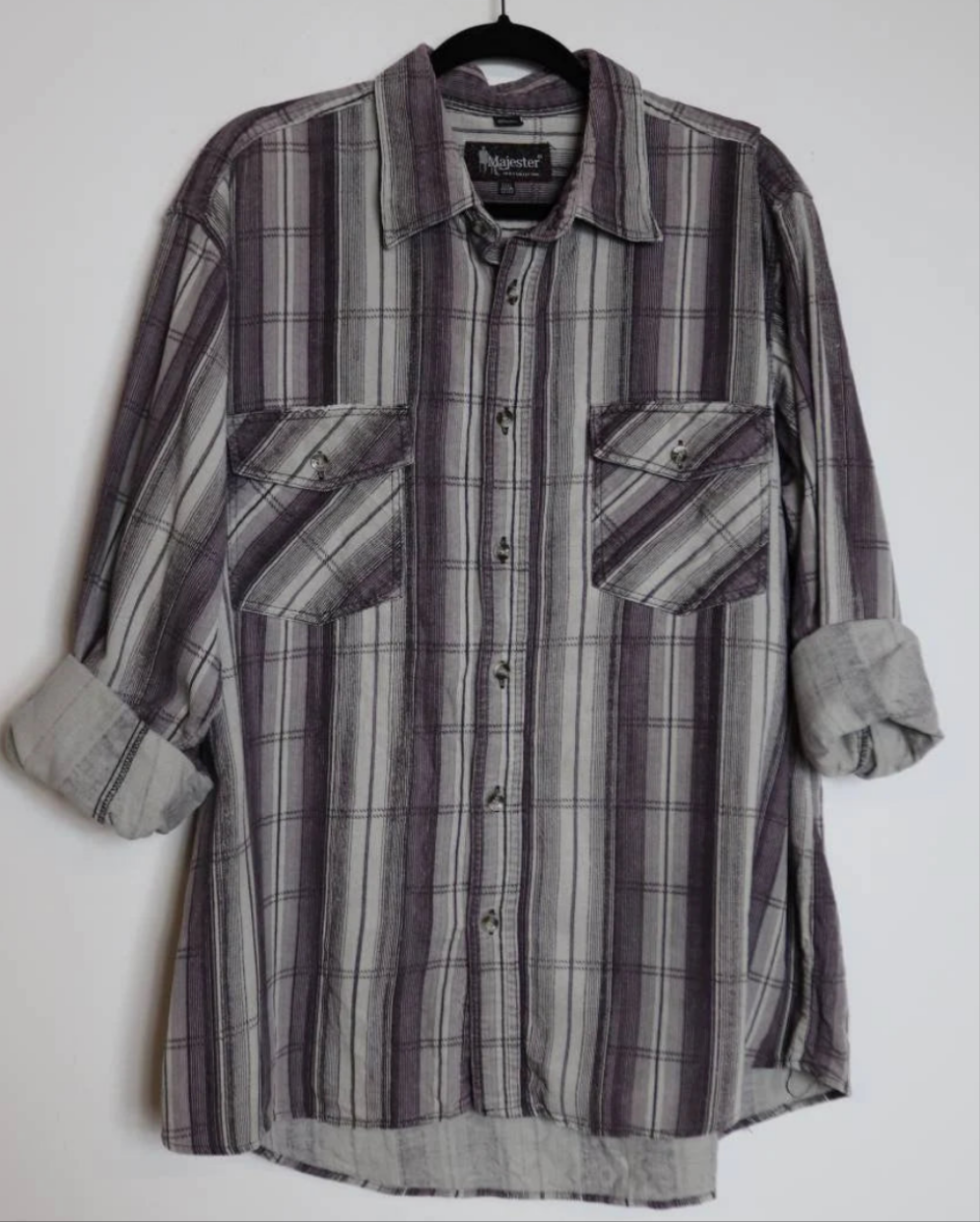 Purple Stripe Corduroy Shirt - XXL