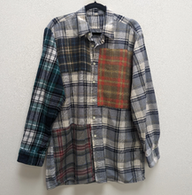Load image into Gallery viewer, Patchwork Plaid Shirt - L
