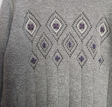 Load image into Gallery viewer, Grey Jumper with Floral Embroidery - XL
