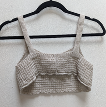 Load image into Gallery viewer, Beige Crochet Crop Top - XS
