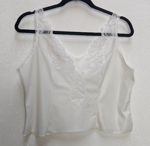 Load image into Gallery viewer, Sheer White Lacy Cropped Cami Top - L
