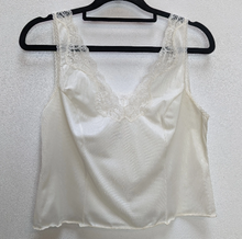 Load image into Gallery viewer, Sheer Cream Lacy Cropped Cami Top - XS
