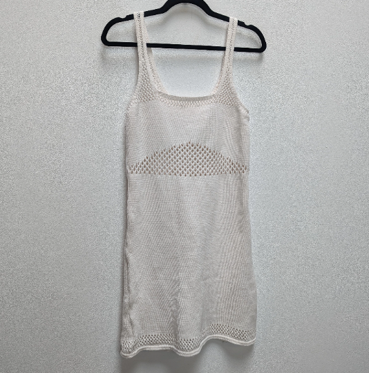 White Crochet Mini-Dress - S