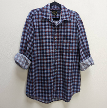 Load image into Gallery viewer, Blue + Red Plaid Corduroy Shirt - M
