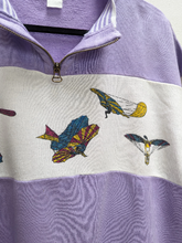 Load image into Gallery viewer, Purple Graphic Short-Sleeve Sweatshirt - L

