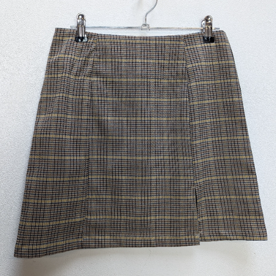 Light Brown Plaid Mini-Skirt - XS