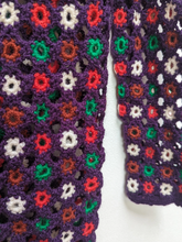 Load image into Gallery viewer, Purple Patterned Crochet Cardigan - S
