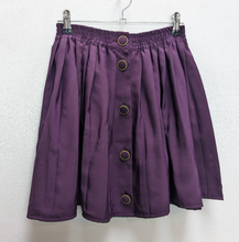 Load image into Gallery viewer, Purple Pleated Mini-Skirt - S

