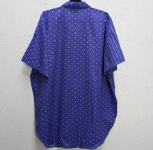 Load image into Gallery viewer, Purple Stripe + Polka Dot Shirt - XXL
