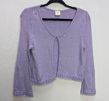 Load image into Gallery viewer, Purple Cropped Cardigan - M
