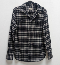 Load image into Gallery viewer, Black Plaid Flannel Shirt - S
