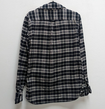 Load image into Gallery viewer, Black Plaid Flannel Shirt - S
