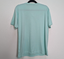 Load image into Gallery viewer, Turquoise T-Shirt with Floral Embroidery - L
