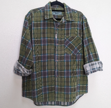 Load image into Gallery viewer, Green Plaid Corduroy Shirt - S
