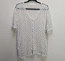 Load image into Gallery viewer, White Crochet Blouse - XL
