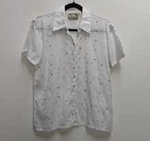 Load image into Gallery viewer, White Blouse with Floral Embroidery - S
