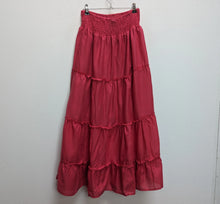 Load image into Gallery viewer, Bright Pink Tiered Maxi-Skirt - S
