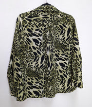 Load image into Gallery viewer, Green Leopard Print Blouse - M
