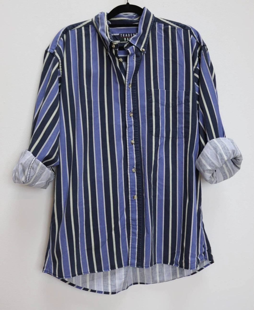 Blue + Navy Stripe Shirt - XL