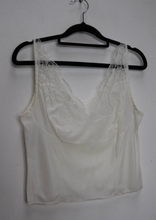 Load image into Gallery viewer, Sheer White Lacy Cropped Cami Top - S
