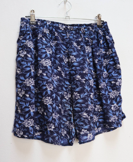 Blue Floral Shorts - S