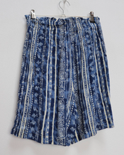 Load image into Gallery viewer, Blue + White Patterned Shorts - S
