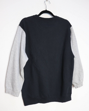 Load image into Gallery viewer, Black + Grey Colourblock Sweatshirt - M
