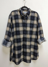 Load image into Gallery viewer, Navy Check Corduroy Shirt - XL
