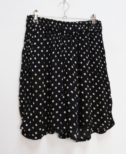 Black + White Polka-Dot Shorts - S