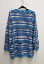 Load image into Gallery viewer, Blue Patterned Jumper - L
