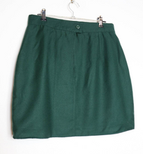 Load image into Gallery viewer, Green Wool Mini-Skirt - M

