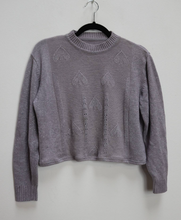 Load image into Gallery viewer, Sparkly Lilac Cropped Jumper - L
