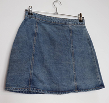 Load image into Gallery viewer, Blue Denim Button-Down Mini-Skirt - S
