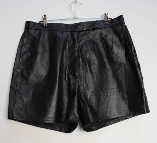Black Leather Shorts - M/L