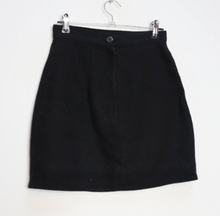 Load image into Gallery viewer, Black Wool Mini-Skirt - XS
