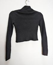 Load image into Gallery viewer, Black Turtleneck Cropped Knit - S
