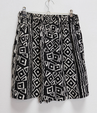 Load image into Gallery viewer, Black + White Patterned Shorts - S
