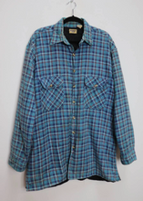 Load image into Gallery viewer, Blue Plaid Flannel Shacket - XL
