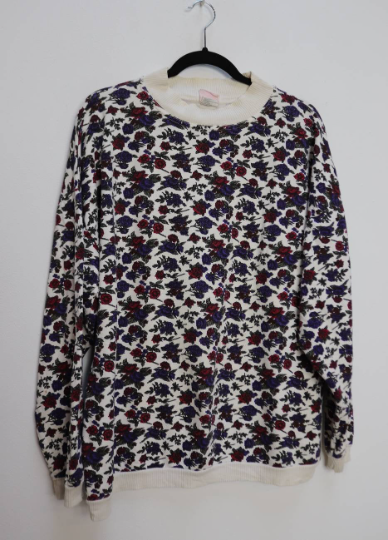Floral Pattern Sweatshirt - XL