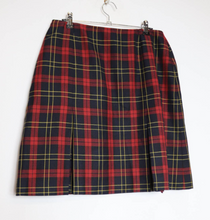 Load image into Gallery viewer, Red + Black Plaid Mini-Skirt - M
