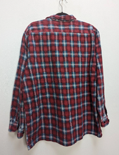 Load image into Gallery viewer, Red + Blue Check Flannel Shirt - L

