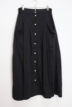 Load image into Gallery viewer, Black Button-Down Midi-Skirt - S
