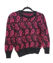 Load image into Gallery viewer, Pink + Black Paisley Jumper - M
