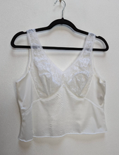 Load image into Gallery viewer, Sheer White Lacy Crop Top with Gems - S
