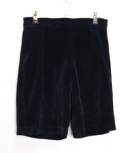 Load image into Gallery viewer, Black Velvet Shorts - S
