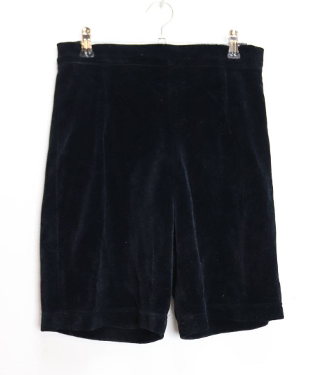 Black Velvet Shorts - S