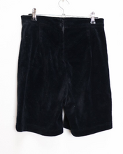 Load image into Gallery viewer, Black Velvet Shorts - S
