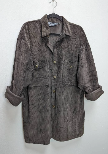 Brown Chunky Corduroy Shirt - L