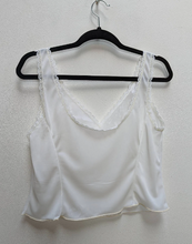 Load image into Gallery viewer, Sheer White Lacy Crop Top - S
