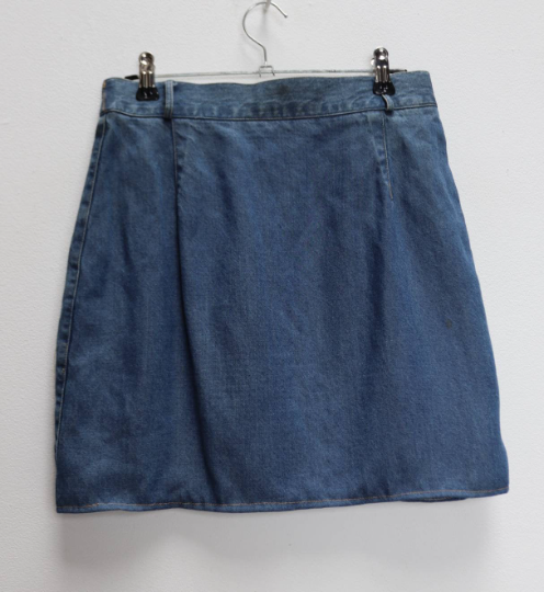 Blue Denim Mini-Skirt - S